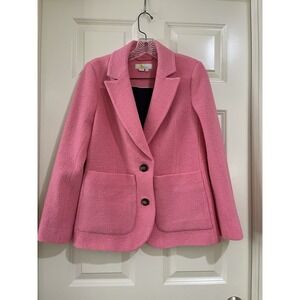Boden Pink Textured Wool Blazer Jacket SIZE 2P